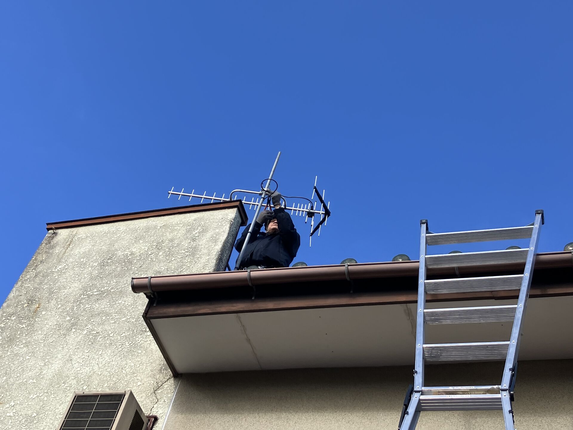テレビアンテナの調整